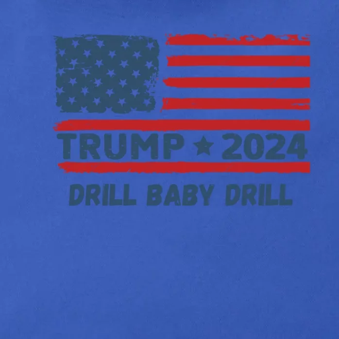 Trump 2024 Drill Drill American Eagle Pro Trump Us Flag Cool Gift Zip Tote Bag