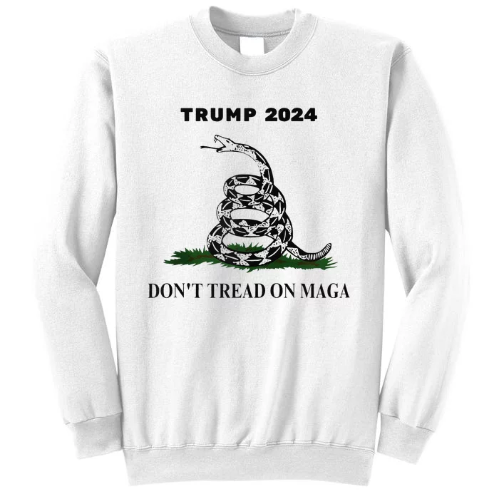 Trump 2024 DonT Tread On Maga Snake Rattlesnake Yellow Flag Sweatshirt