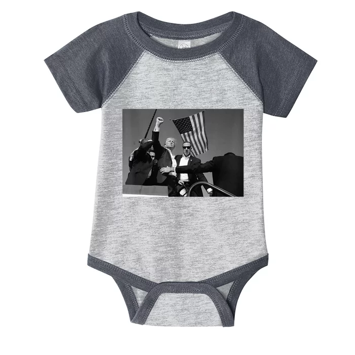 Trump 2024 Donald Trump Fist Pump Infant Baby Jersey Bodysuit