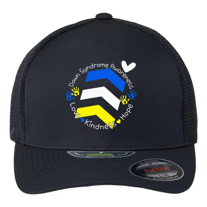 Trisomy 21 Down Syndrome Extra Three Chromosome Arrows Flexfit Unipanel Trucker Cap