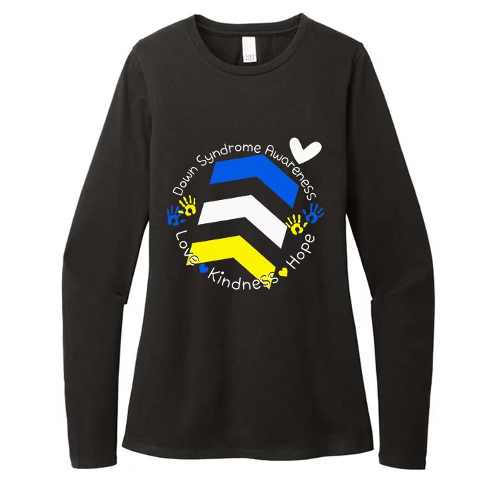 Trisomy 21 Down Syndrome Extra Three Chromosome Arrows Womens CVC Long Sleeve Shirt