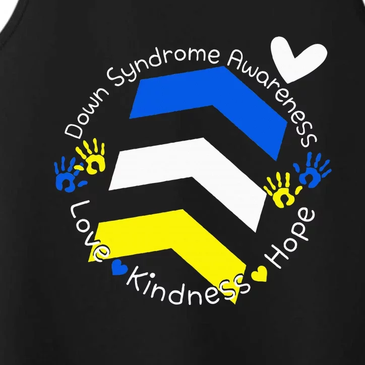 Trisomy 21 Down Syndrome Extra Three Chromosome Arrows Performance Tank