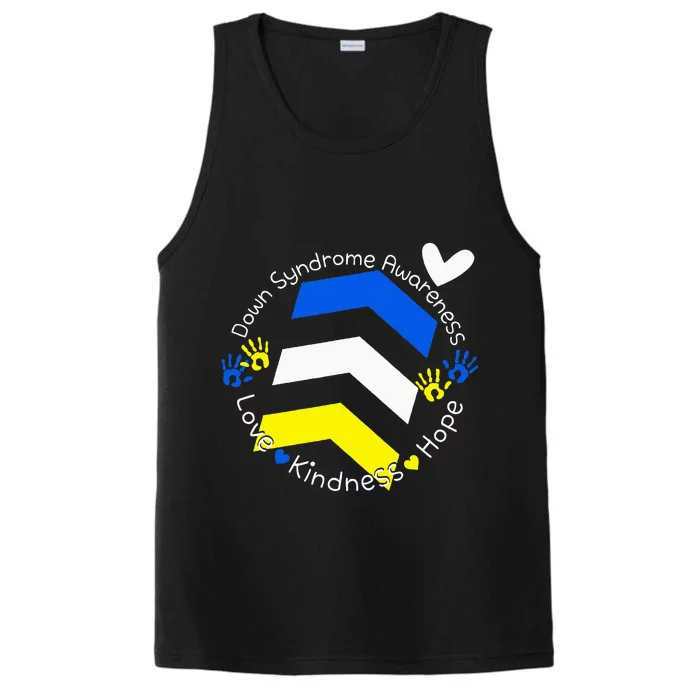 Trisomy 21 Down Syndrome Extra Three Chromosome Arrows Performance Tank