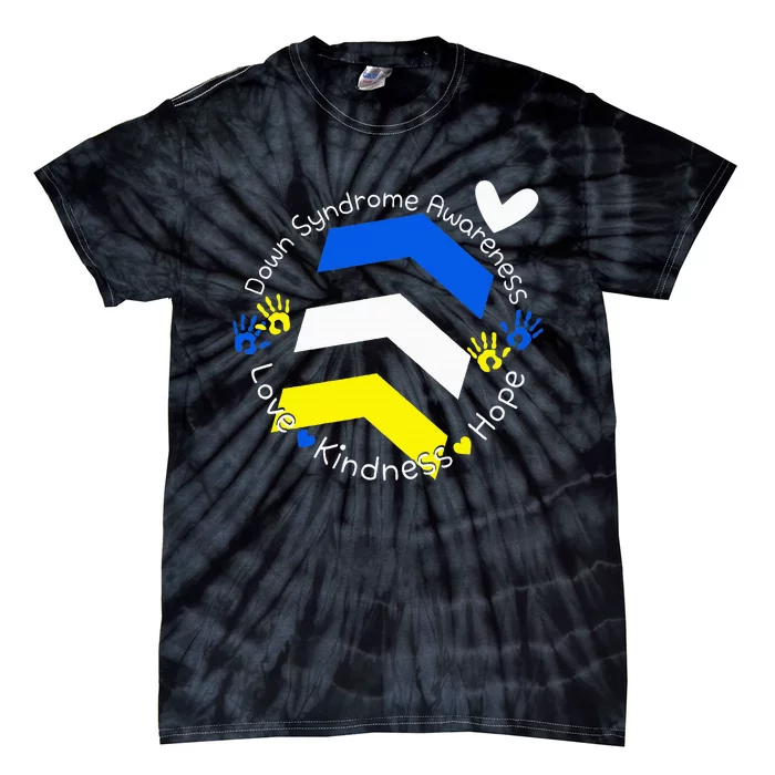 Trisomy 21 Down Syndrome Extra Three Chromosome Arrows Tie-Dye T-Shirt