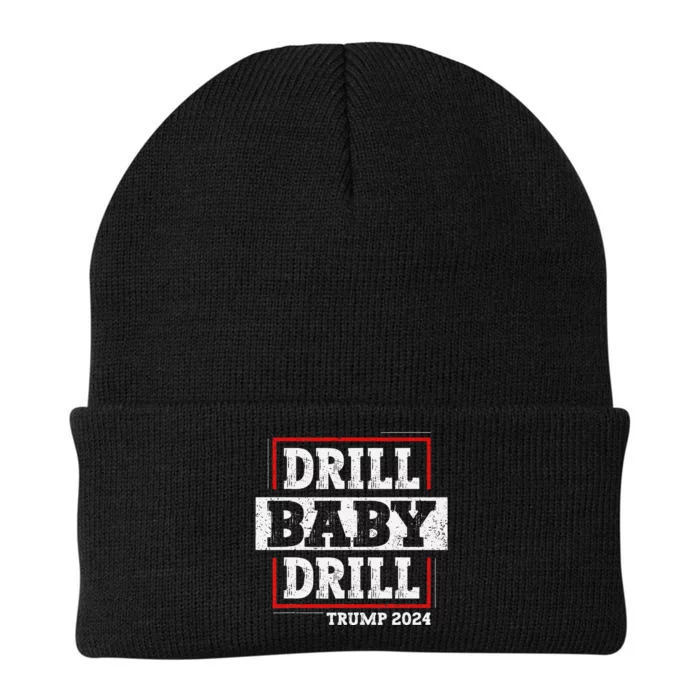 Trump 2024 Drill Baby Drill Knit Cap Winter Beanie