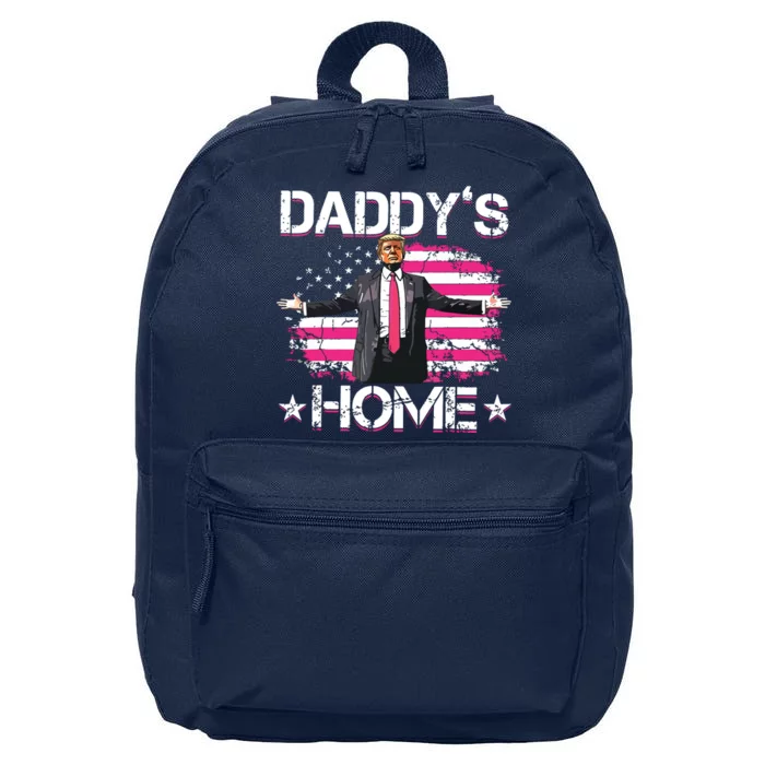 Trump 2024 Daddys Home Funny Trump Pink 16 in Basic Backpack