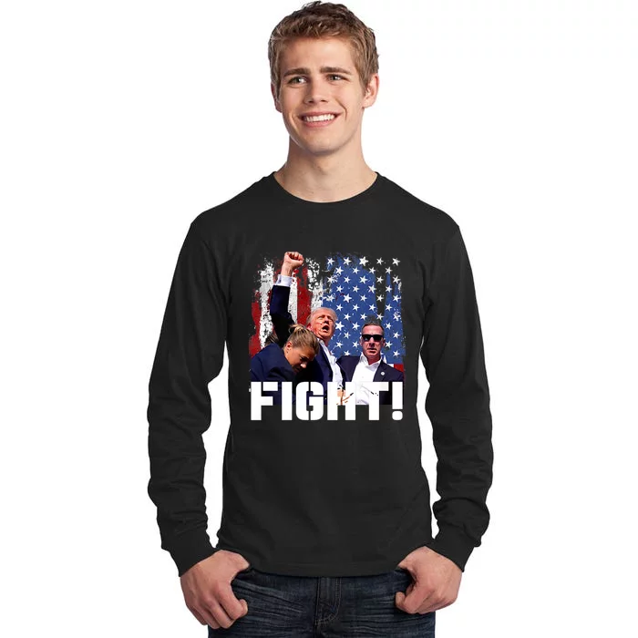 Trump 2024 Donald Trump Fist Pump Tall Long Sleeve T-Shirt