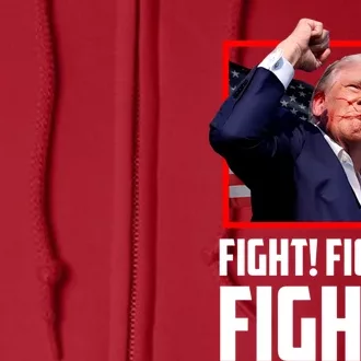 Trump 2024 Donald Trump Fight Fighting Fighters Supporters Americans Full Zip Hoodie