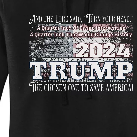 Trump 2024 Divine Intervention Women's Pullover Hoodie