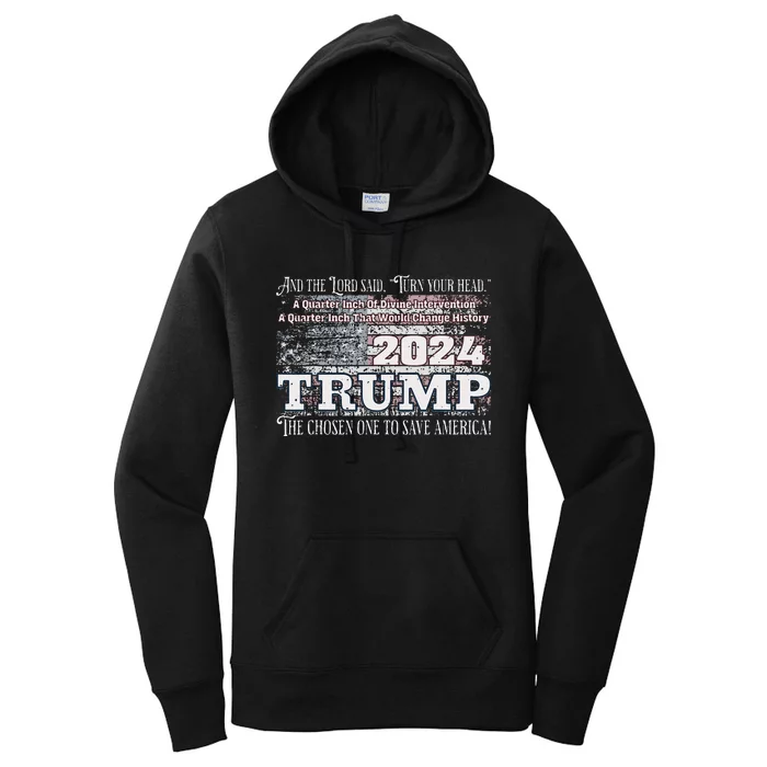 Trump 2024 Divine Intervention Women's Pullover Hoodie