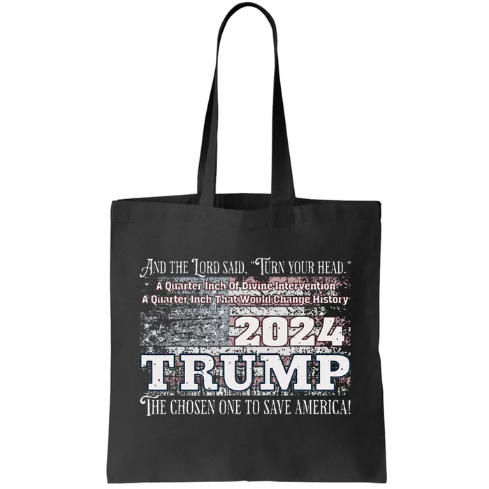 Trump 2024 Divine Intervention Tote Bag