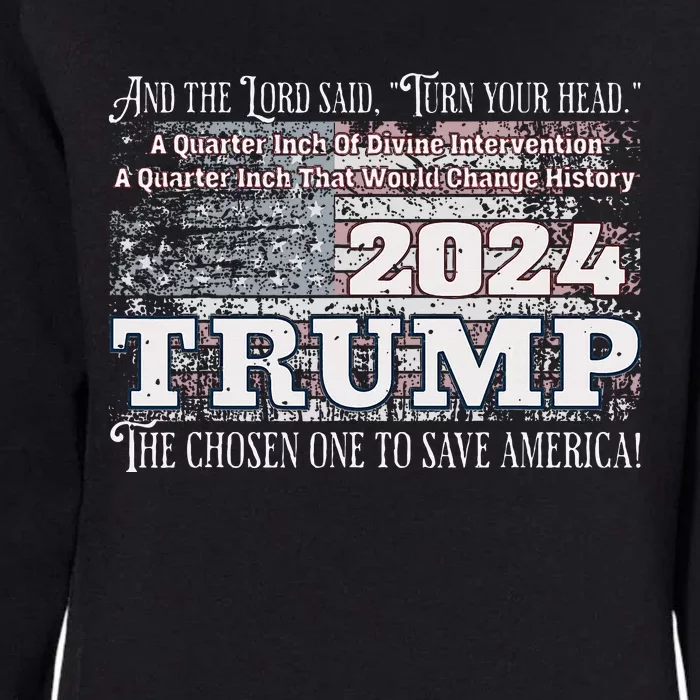 Trump 2024 Divine Intervention Womens California Wash Sweatshirt