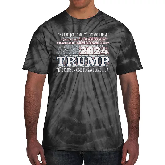 Trump 2024 Divine Intervention Tie-Dye T-Shirt