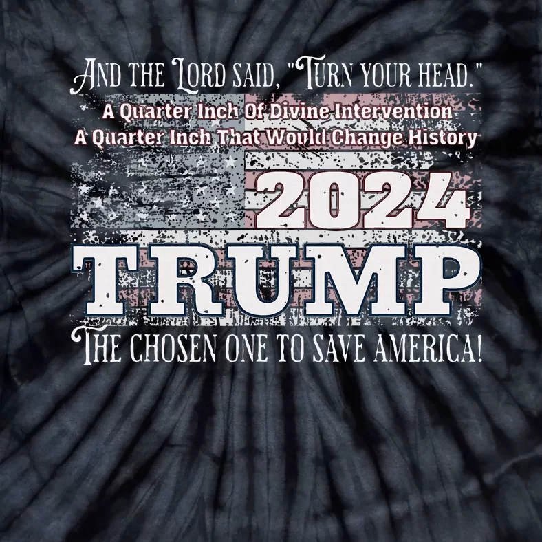 Trump 2024 Divine Intervention Tie-Dye T-Shirt