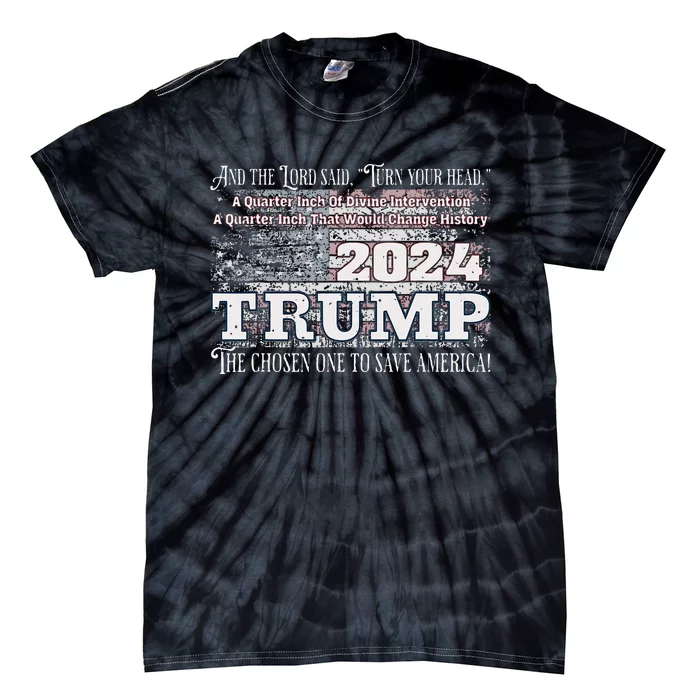 Trump 2024 Divine Intervention Tie-Dye T-Shirt