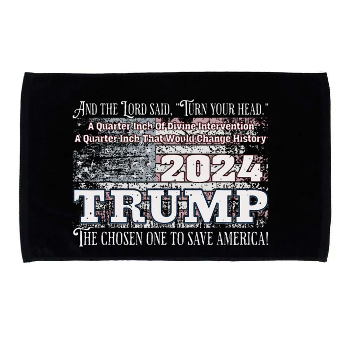 Trump 2024 Divine Intervention Microfiber Hand Towel