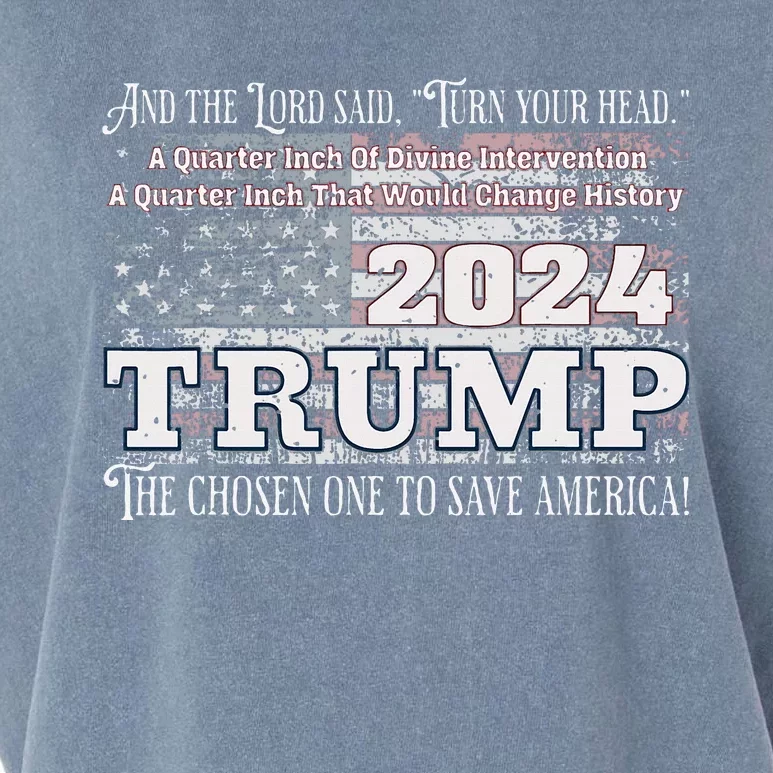 Trump 2024 Divine Intervention Garment-Dyed Women's Muscle Tee