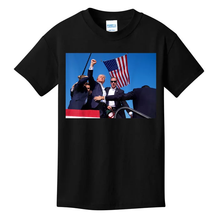 Trump 2024 Donald Trump Fist Pump Kids T-Shirt