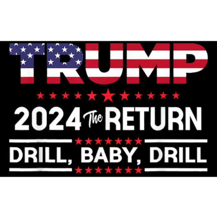 Trump 2024 Drill Baby Drill Us Flag Republican 4th Of July Bumper Sticker