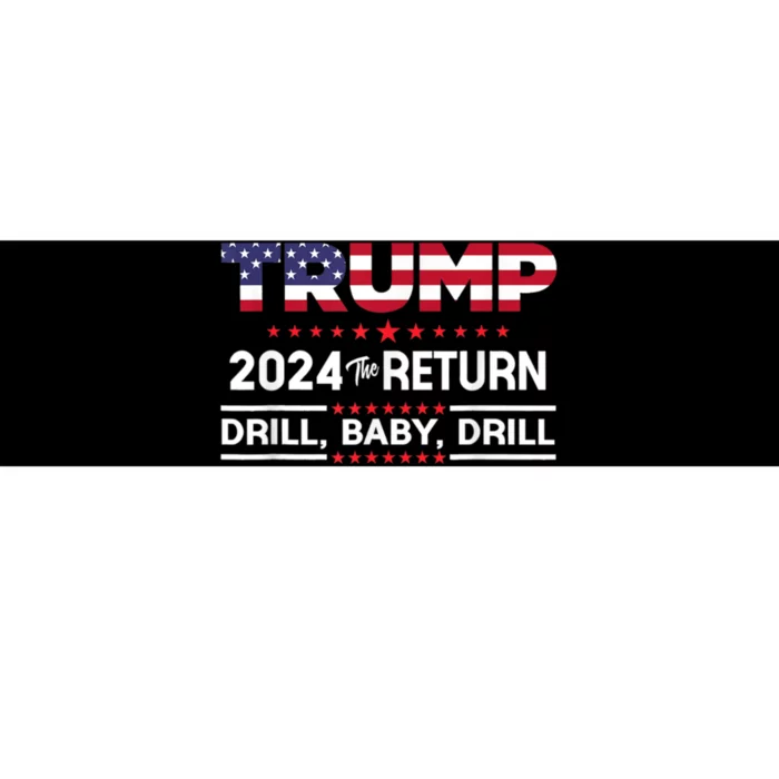 Trump 2024 Drill Baby Drill Us Flag Republican 4th Of July Bumper Sticker