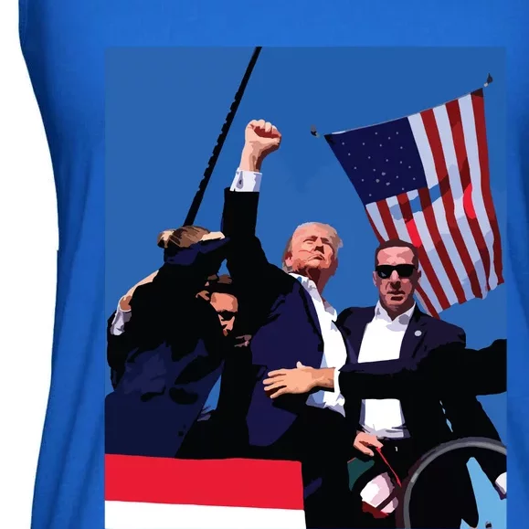 Trump 2024 Donald Trump Fist Pump Ladies Essential Flowy Tank