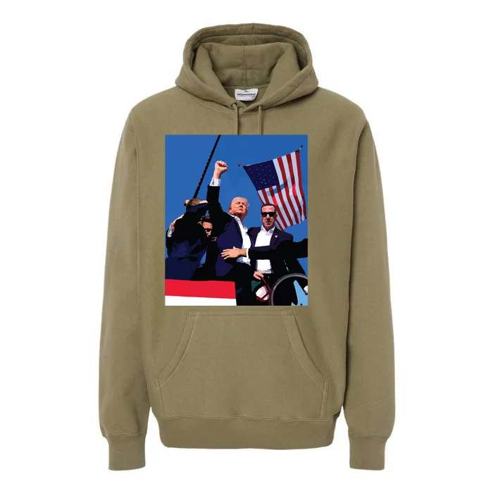 Trump 2024 Donald Trump Fist Pump Premium Hoodie