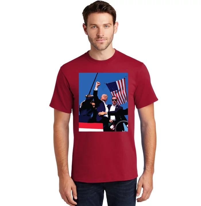 Trump 2024 Donald Trump Fist Pump Tall T-Shirt