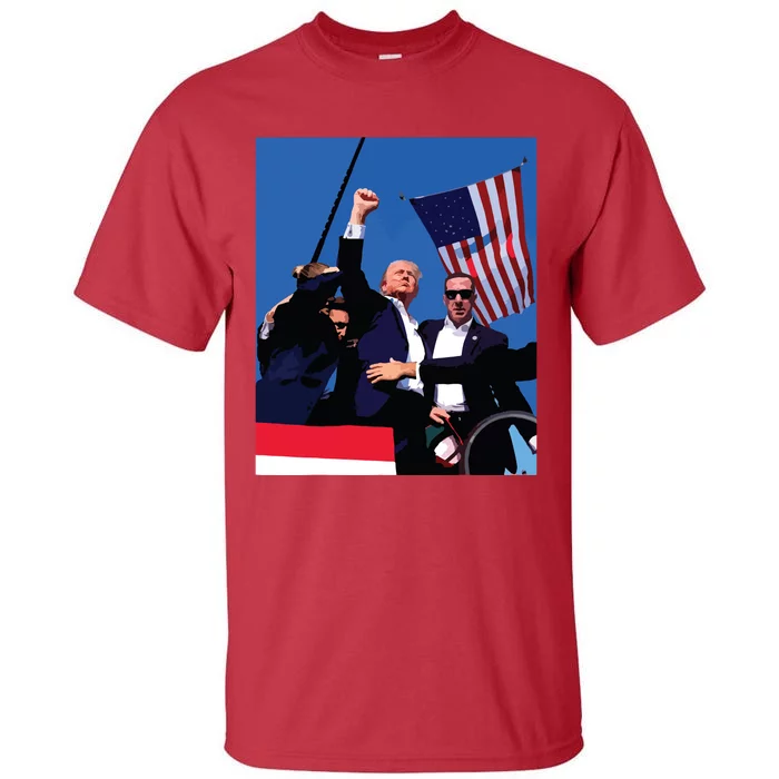 Trump 2024 Donald Trump Fist Pump Tall T-Shirt