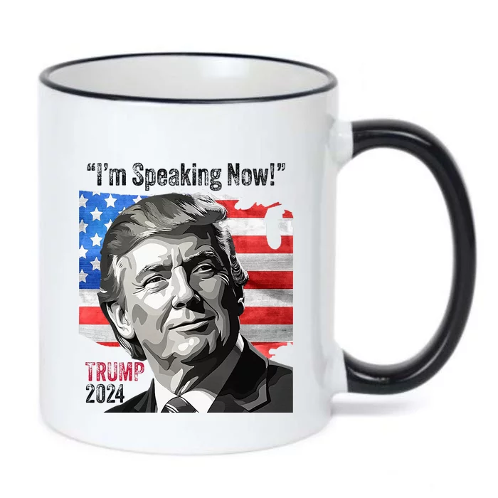 Trump 2024 Debate Quote IM Speaking Now Political Black Color Changing Mug