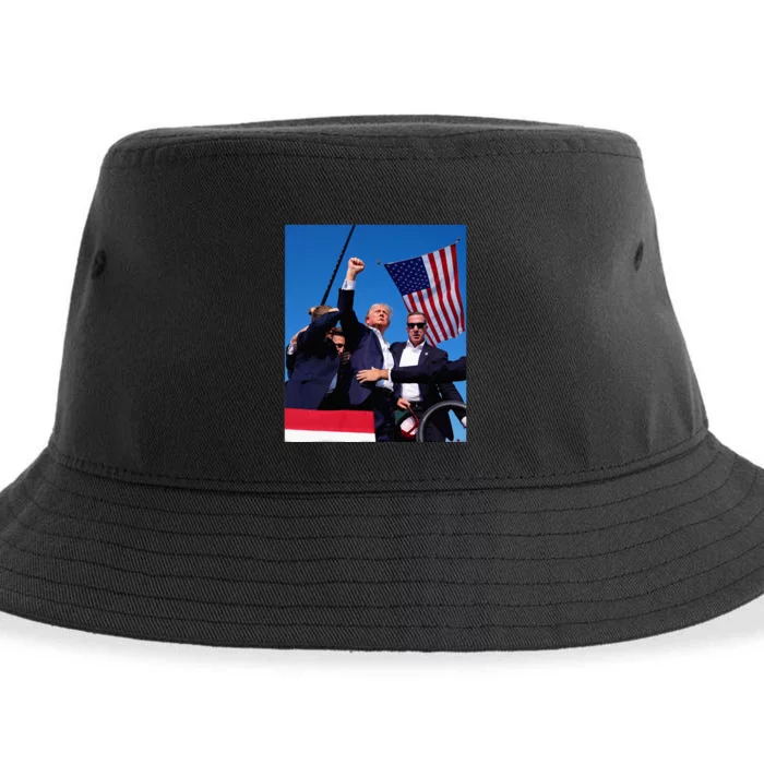 Trump 2024 Donald Trump Fist Pump Tank Top 1 Sustainable Bucket Hat