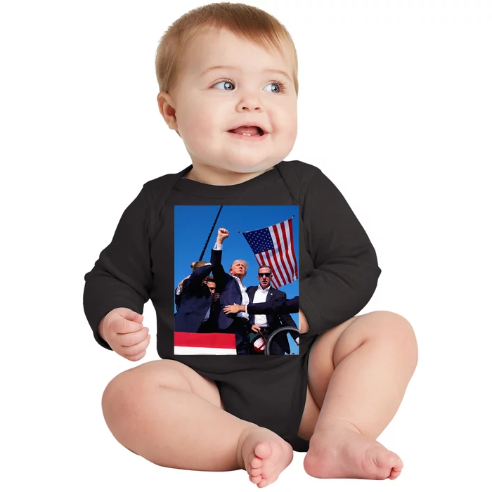 Trump 2024 Donald Trump Fist Pump Tank Top 1 Baby Long Sleeve Bodysuit