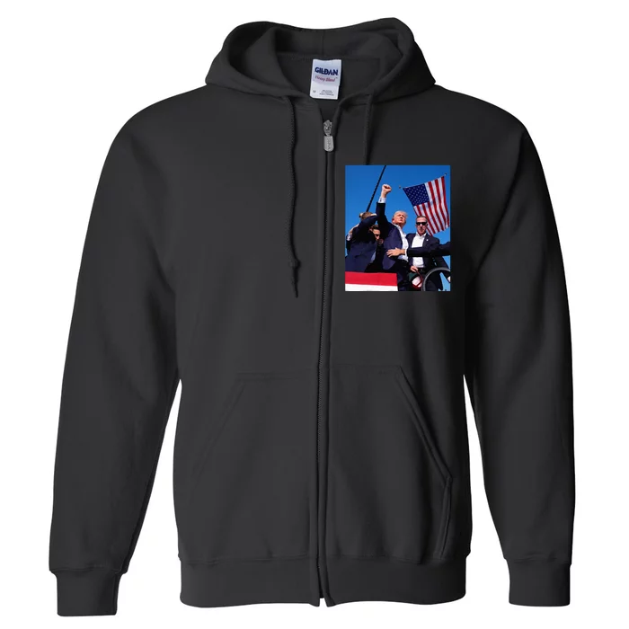 Trump 2024 Donald Trump Fist Pump Tank Top 1 Full Zip Hoodie