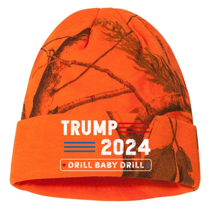 Trump 2024 Drill Baby Drill Kati - 12in Camo Beanie