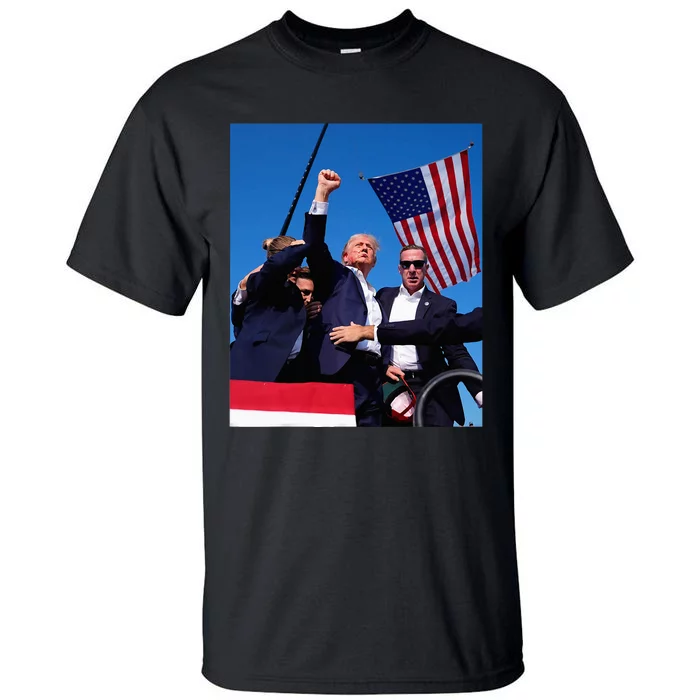 Trump 2024 Donald Trump Fist Pump Tall T-Shirt