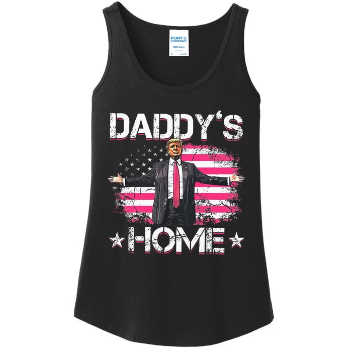 Trump 2024 Daddys Home Funny Trump Ladies Essential Tank