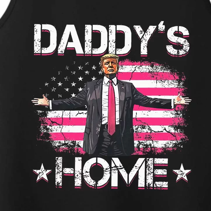 Trump 2024 Daddys Home Funny Trump Performance Tank