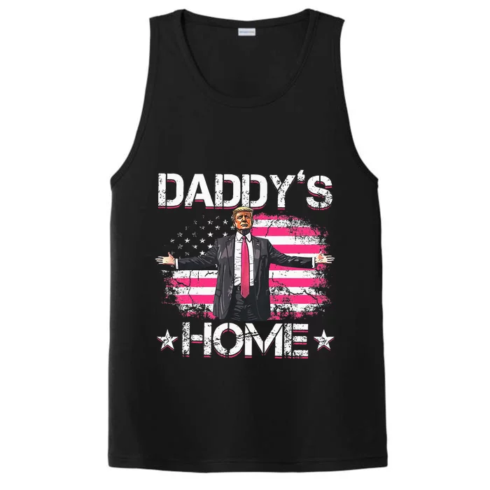 Trump 2024 Daddys Home Funny Trump Performance Tank