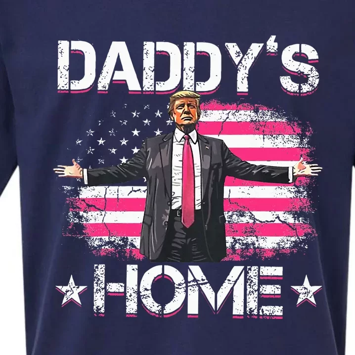 Trump 2024 Daddys Home Funny Trump Sueded Cloud Jersey T-Shirt