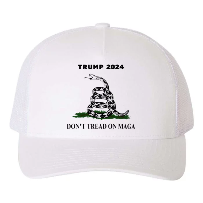 Trump 2024 DonT Tread On Maga Snake Rattlesnake On Grass Yupoong Adult 5-Panel Trucker Hat