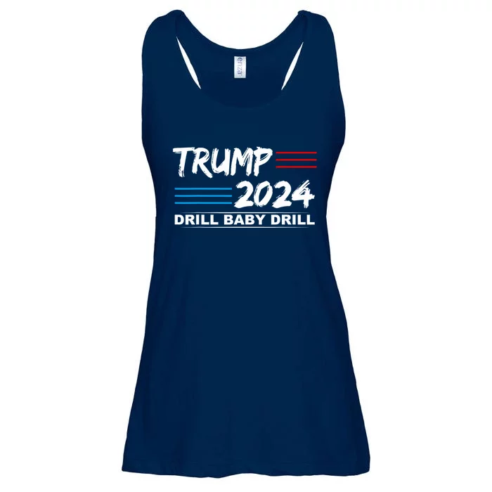 Trump 2024 Drill Baby Drill Ladies Essential Flowy Tank