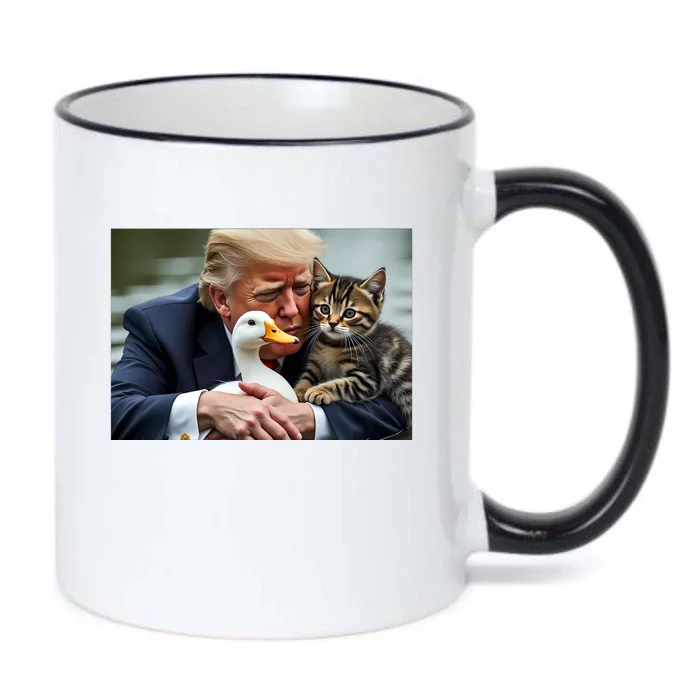 Trump 2024 Duck Kitten Black Color Changing Mug