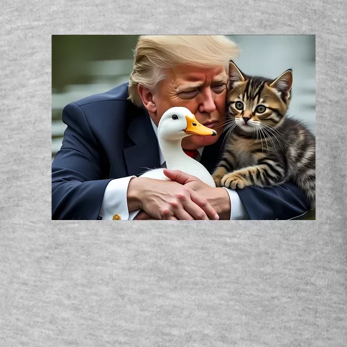 Trump 2024 Duck Kitten Toddler Sweatshirt