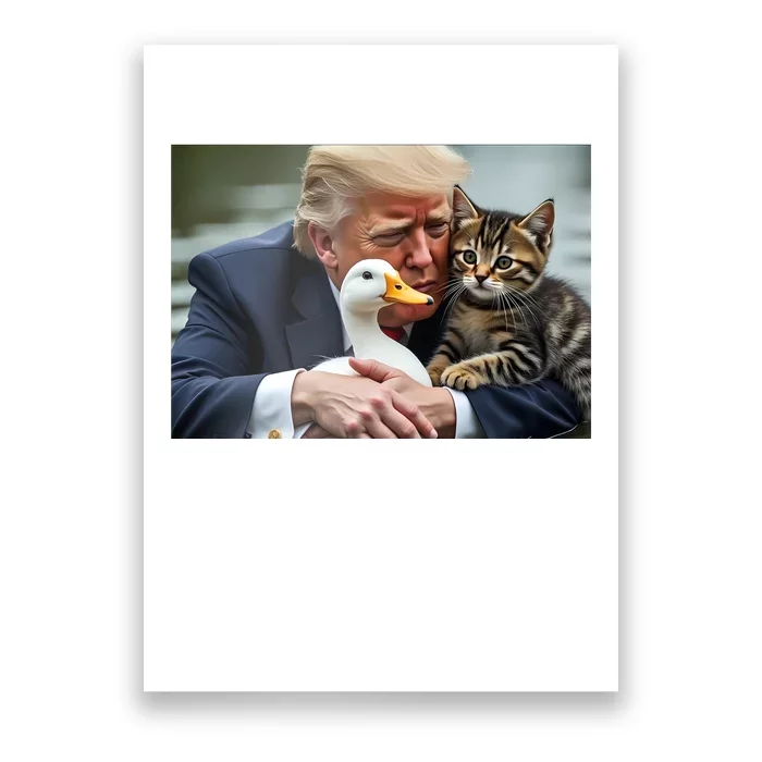 Trump 2024 Duck Kitten Poster