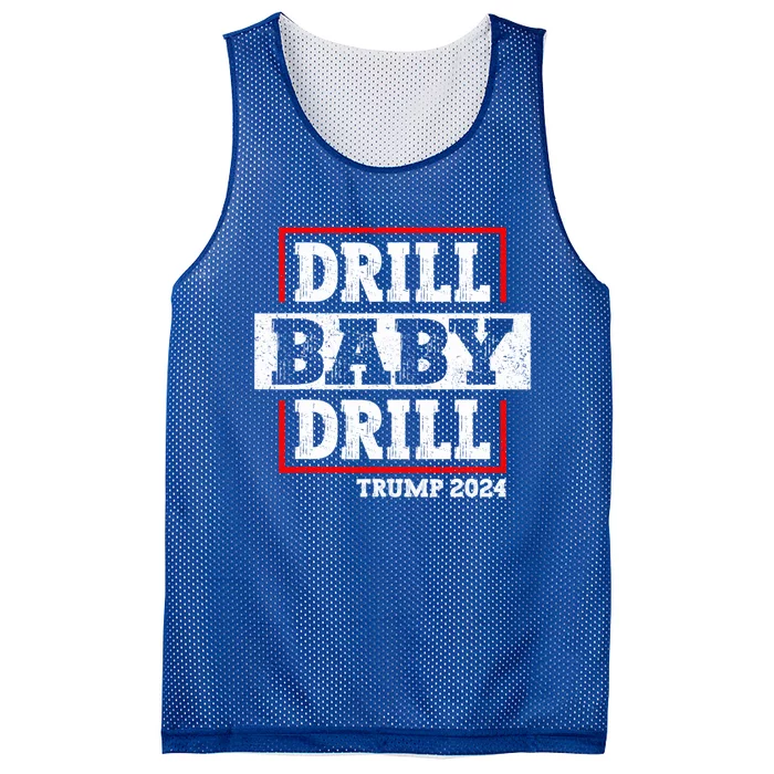 Trump 2024 Drill Baby Drill Mesh Reversible Basketball Jersey Tank