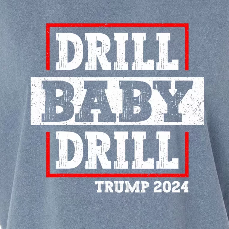 Trump 2024 Drill Baby Drill Garment-Dyed Women's Muscle Tee