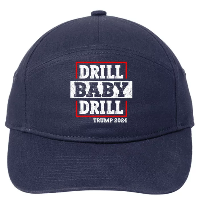 Trump 2024 Drill Baby Drill 7-Panel Snapback Hat