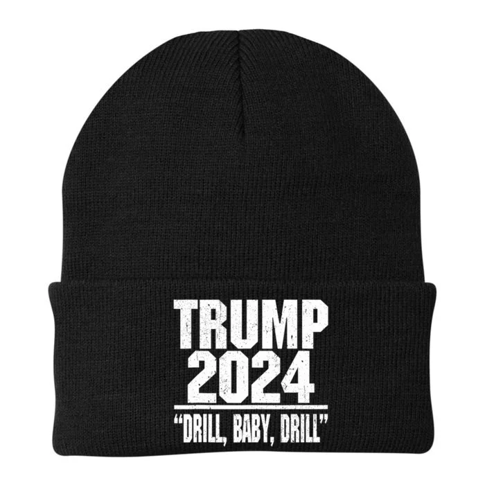 Trump 2024 Drill Baby Drill Knit Cap Winter Beanie