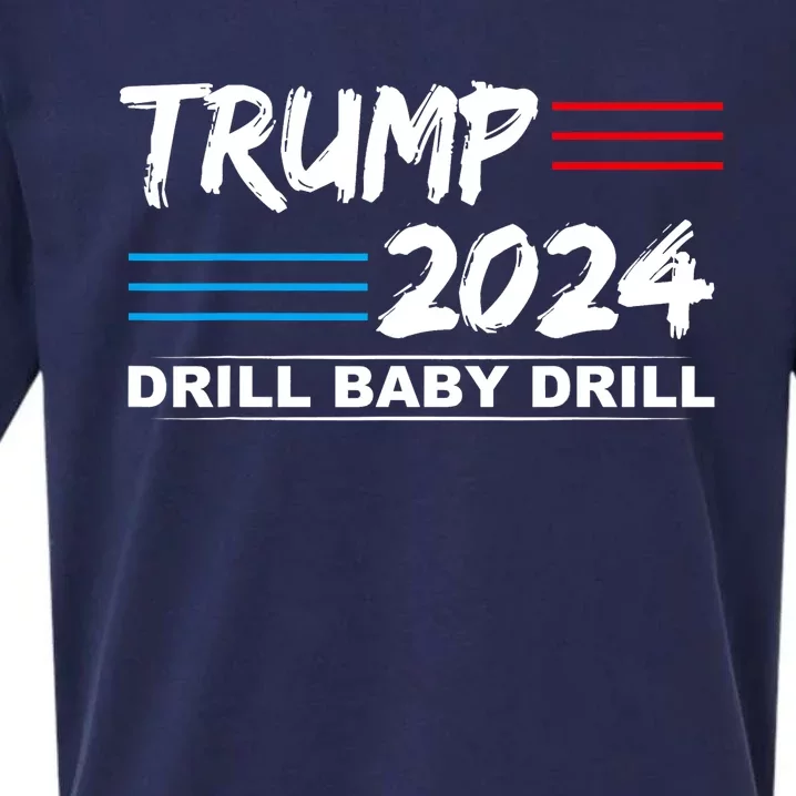 Trump 2024 Drill Baby Drill Sueded Cloud Jersey T-Shirt