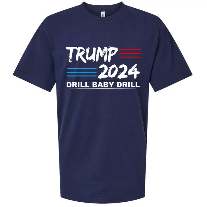 Trump 2024 Drill Baby Drill Sueded Cloud Jersey T-Shirt