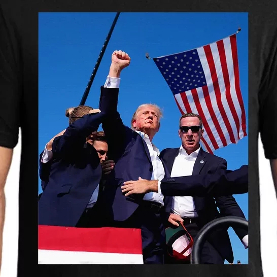 Trump 2024 Donald Trump Fist Pump Pajama Set